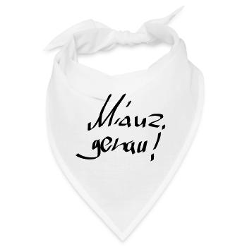 Miauz genau - Bandana - Weiß - Vorne
