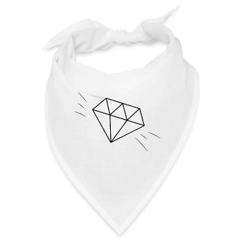 Diamant - Bandana - Weiß - Vorne