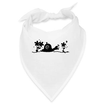 Die Schnecke / the snail (1c) - Bandana - Weiß - Vorne