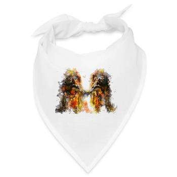 gxp woelfe hassen montag splatter watercolor - Bandana - Weiß - Vorne