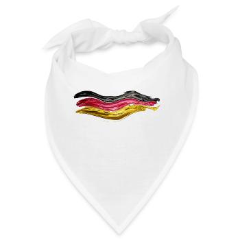 Deutschland Deutschlandflagge Deutschlandfahne WM - Bandana - Weiß - Vorne