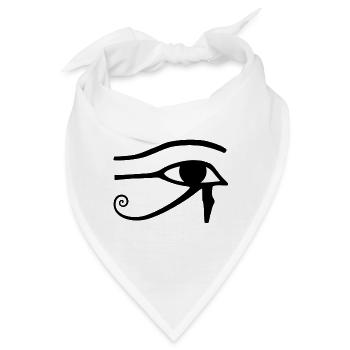 Auge des Horusauges des Horus alten Ägyptens - Bandana - Weiß - Vorne
