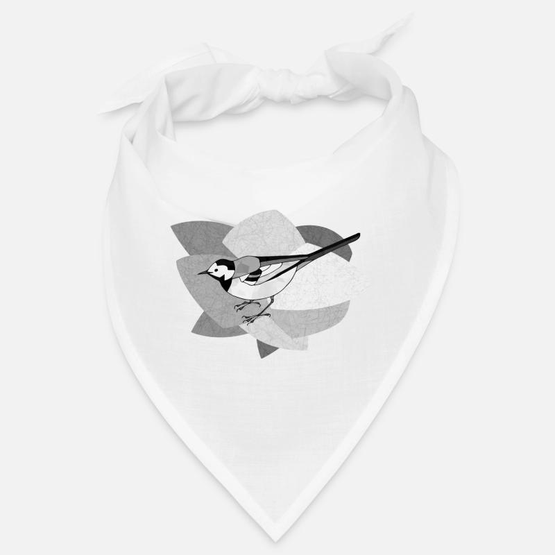 Bachstelze Vogel - Bandana - Weiß