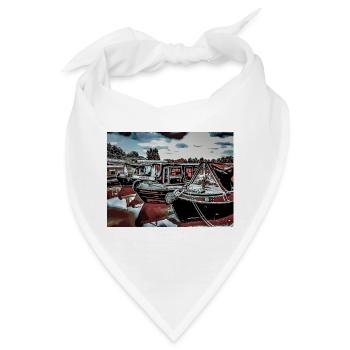 Kanal-Boots-Jachthafen, Northampton - Bandana - Weiß - Vorne