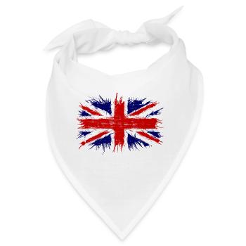 Großbritannien Flagge, Englandfahne, great britain - Bandana - Weiß - Vorne