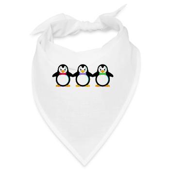 Pinguin Antarktis Vogel Frack Südpol Eismeer Kälte - Bandana - Weiß - Vorne