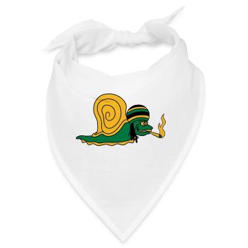kiffer kiffen joint drogen rauchen jamaika raggae - Bandana - Weiß - Vorne