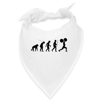 Human Evolution Weightlifting - Bandana - Weiß - Vorne