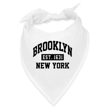New York Brooklyn Grafik New York Brooklyn 1631 - Bandana - Weiß - Vorne