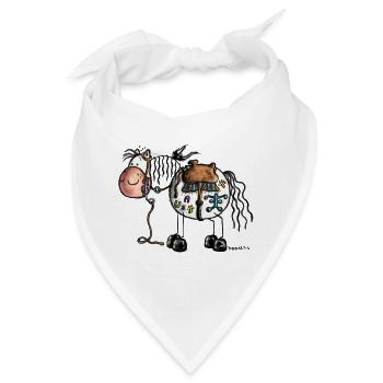 Westernpferd - Indianer Pferd - Western - Bandana - Weiß - Vorne