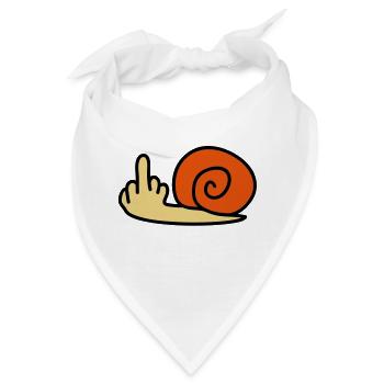 fuck_off_snail - Bandana - Weiß - Vorne