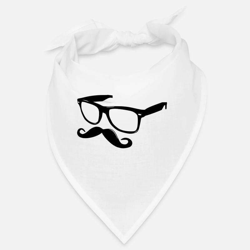 nerdy moustache Bandana