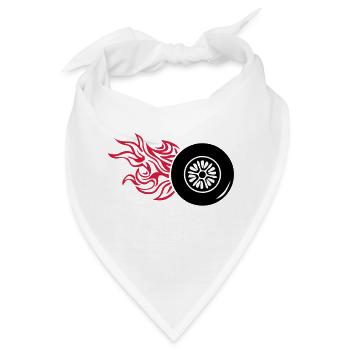 Reifen-Rad Rad Flamme fire1 - Bandana - Weiß - Vorne