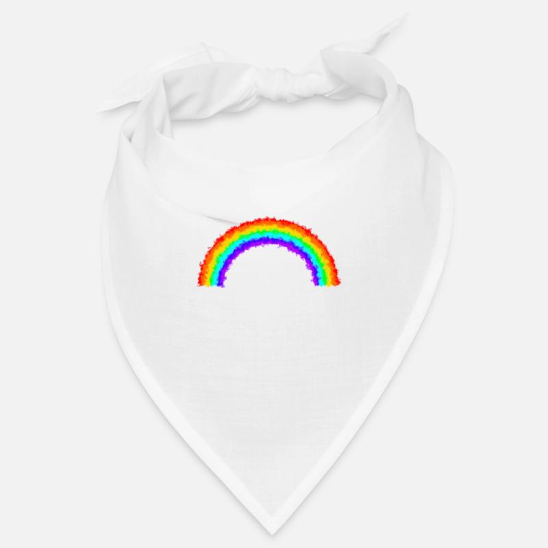 Regenbogen - Bandana - Weiß