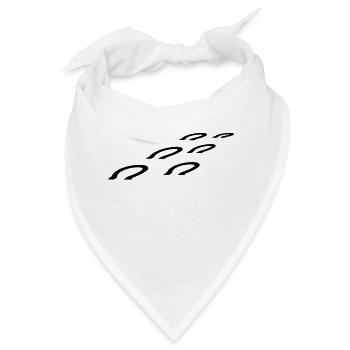 Pferd Hufe - Bandana - Weiß - Vorne