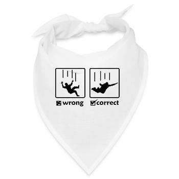SKY DIVING - richtig / falsch - Bandana - Weiß - Vorne