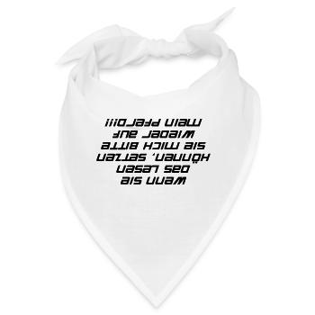 Wenn sie das lesen können, setzen sie mich bitte w - Bandana - Weiß - Vorne