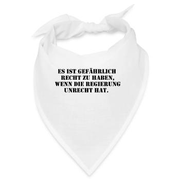 Es ist gefährlich Recht - Bandana - Weiß - Vorne