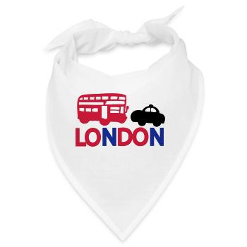 LONDON CAP BLACK & RED BUS - Bandana - Weiß - Vorne