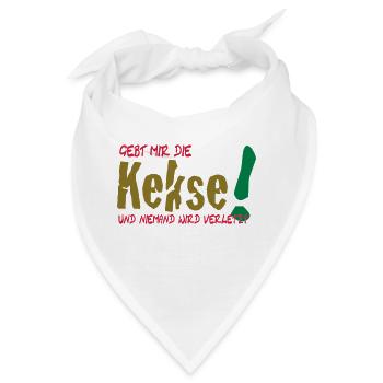 Kekse ... - Bandana - Weiß - Vorne