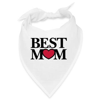 Best Mom - Bandana - Weiß - Vorne