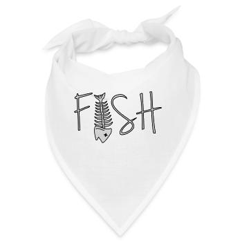 Fish - Bandana - Weiß - Vorne