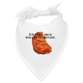 Ich freu mich wie ein Schnitzel - Bandana - Weiß - Vorne