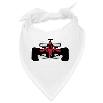 Formel-1-Rennwagen in 1072 - Bandana - Weiß - Vorne