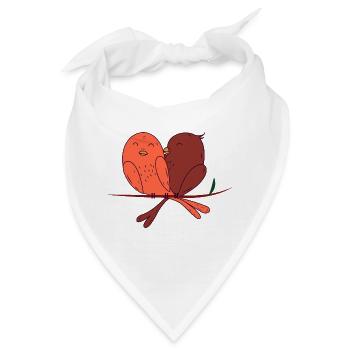 Piepen Liebe - Bandana - Weiß - Vorne