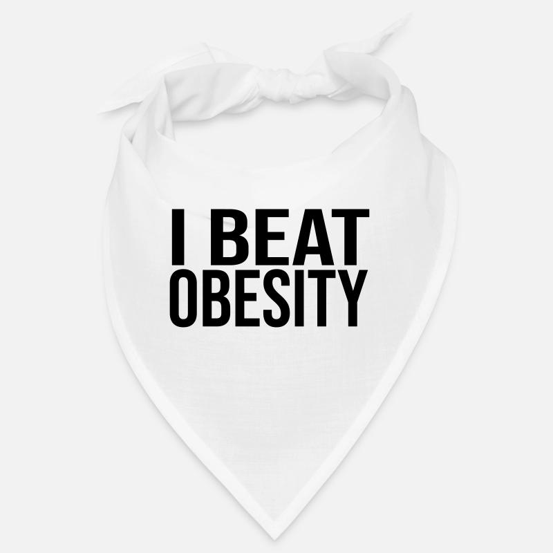 I Beat Obesity - Bandana - white