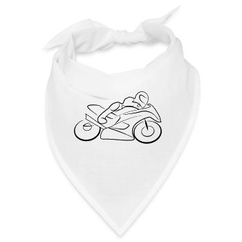 Motorrad Speed - Bandana - Weiß - Vorne