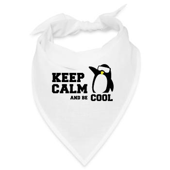 penguin keep calm - Bandana - Weiß - Vorne
