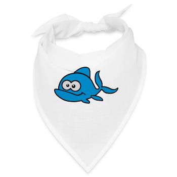Süßer Fisch mit Glubschaugen. - Bandana - Weiß - Vorne