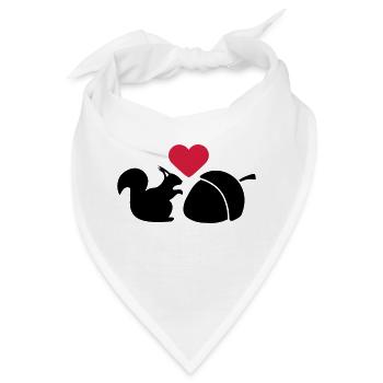 Squirrel Nut Love - Bandana - Weiß - Vorne
