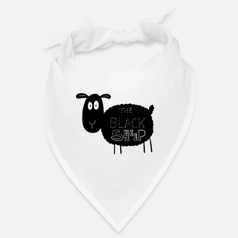The Black Sheep I Das Schwarze Schaf Geschenk - Bandana - Weiß