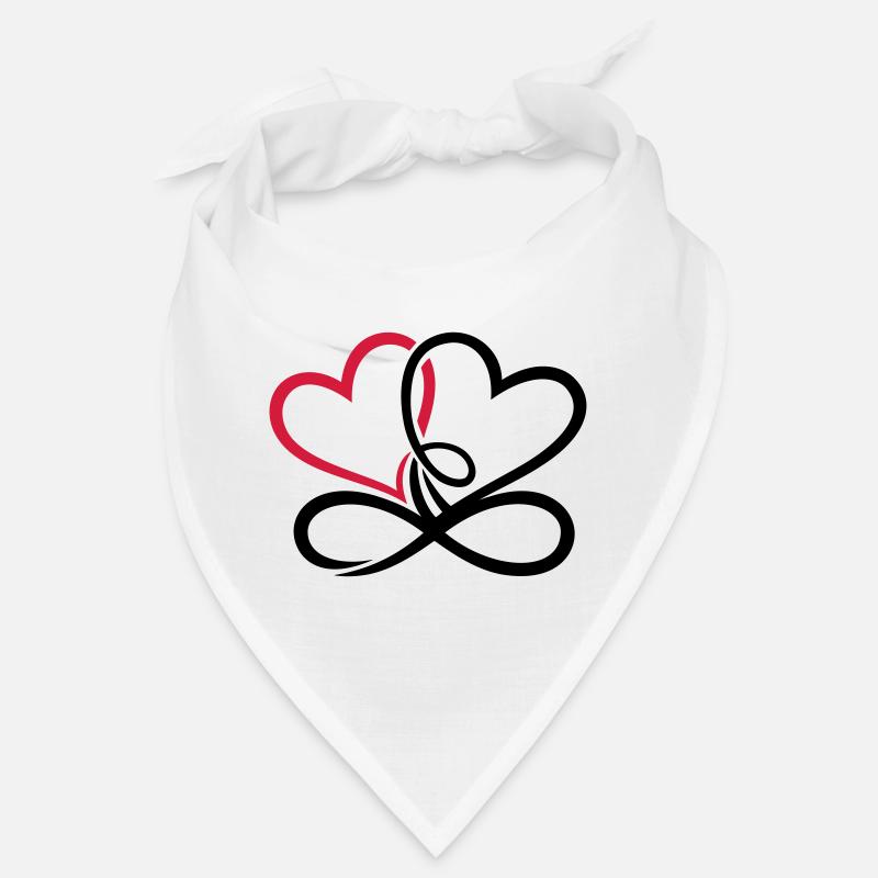 Zwei Herzen Infinite Love Unendliche Liebe Bandana
