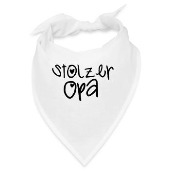 Stolzer Opa - Bandana - Weiß - Vorne