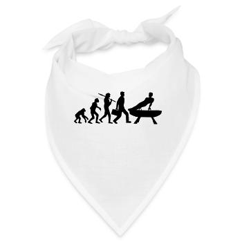 evolution gymnastik silhouette mann auf pauschenpf - Bandana - Weiß - Vorne