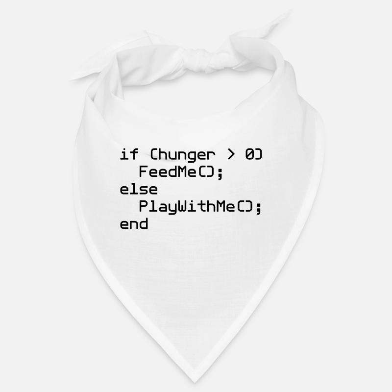NERD Baby "if (hunger ..." - Bandana - Weiß
