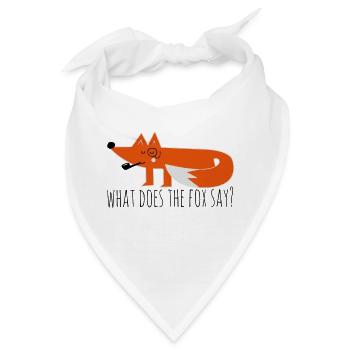 Lustige Hipster Swag Trendy comic cartoon fuchs - Bandana - Weiß - Vorne