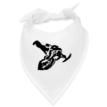 snowmobile stunt - Bandana - Weiß - Vorne