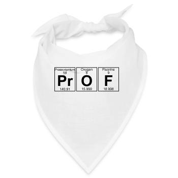 Pr-O-F (prof) - Full - Bandana - Weiß - Vorne