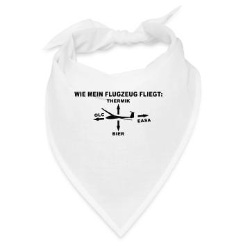 segelflugzeug segelflieger Geschenk Kräfte - Bandana - Weiß - Vorne
