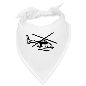 Hubschrauber - Bandana - Weiß - Vorne