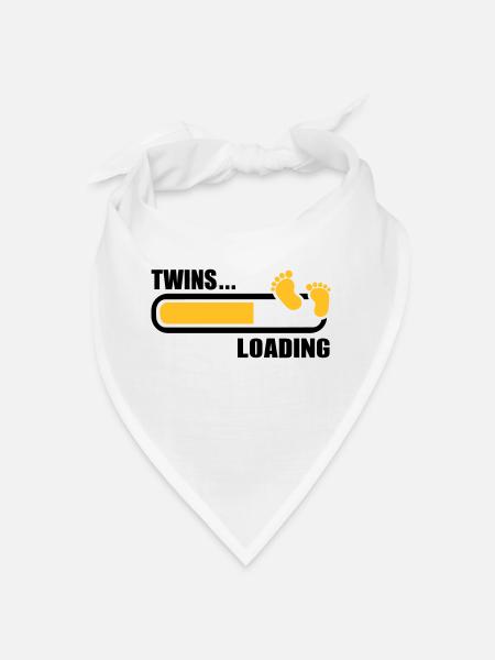 Zwillinge - Bandana - Weiß - Vorne