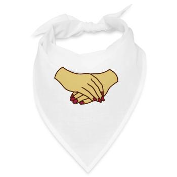 nagellack fingernaegel arme haende ohne koerper ho - Bandana - Weiß - Vorne