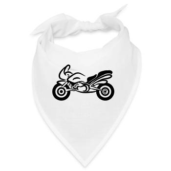 motorrad sport schnell - Bandana - Weiß - Vorne