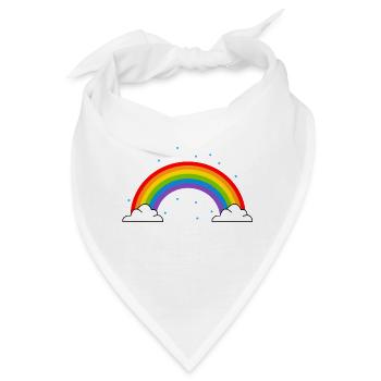 Regenbogen - Bandana - Weiß - Vorne