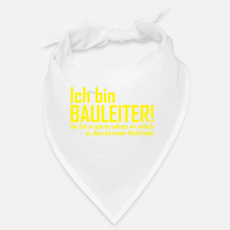 ich bin bauleiter - Bandana - Weiß