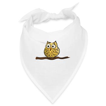 Cute owl - Bandana - Weiß - Vorne